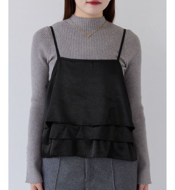 VIS「【WEB限定】サテンフリルビスチェ/2WAY」|キャミソール|