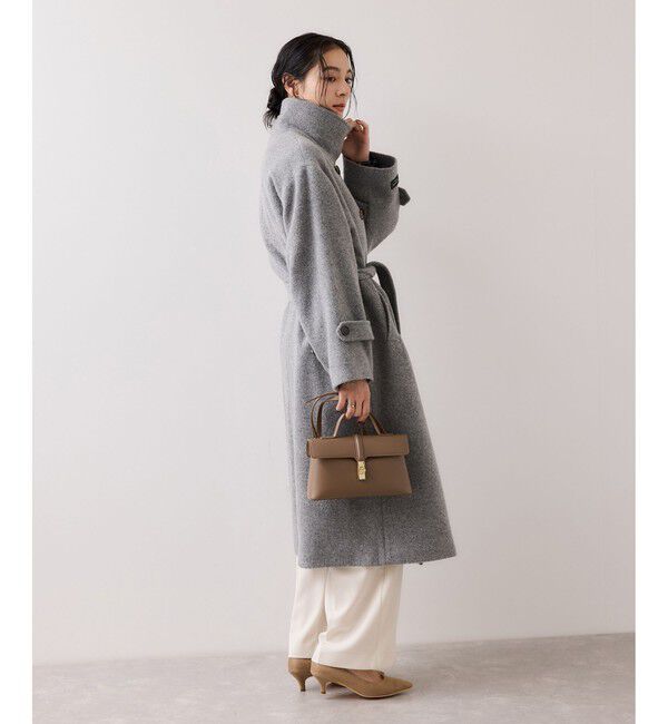 VIS「尾州シャギースタンドカラーロングコート/静電気防止・WEB限定PS・TMサイズ」|その他|