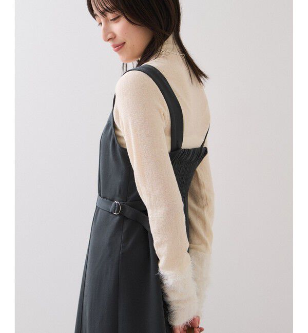 VIS「フェザー切り替えスリーブシアータートルニット」|ニット・セーター|