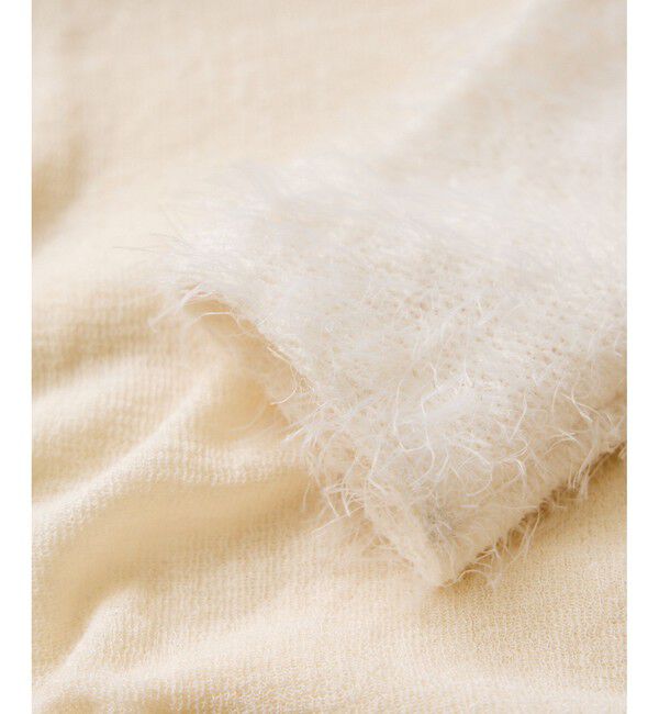 VIS「フェザー切り替えスリーブシアータートルニット」|ニット・セーター|