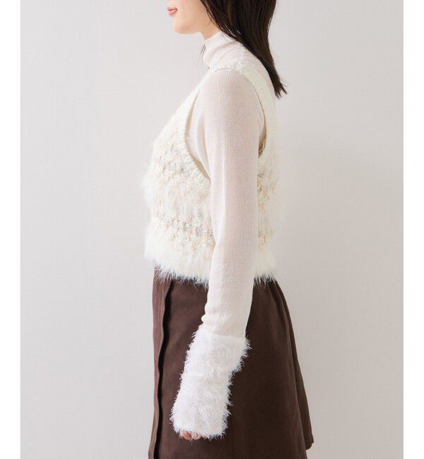 VIS「フェザーツイードニットビスチェ/2WAY」|ベスト・ジレ|