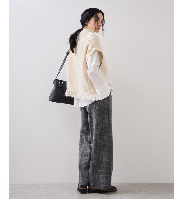 VIS「ボタンデザインポンチョベスト」|ベスト・ジレ|