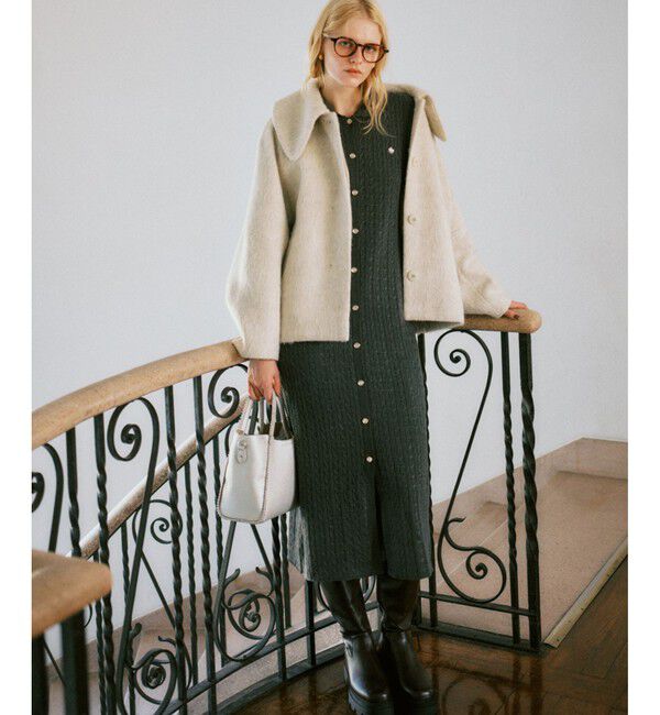 VIS「【POLO BCS】VIS別注ニットワンピース」|ワンピース|チャコール(06)