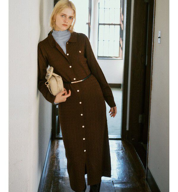 VIS「【POLO BCS】VIS別注ニットワンピース」|ワンピース|ブラウン(20)