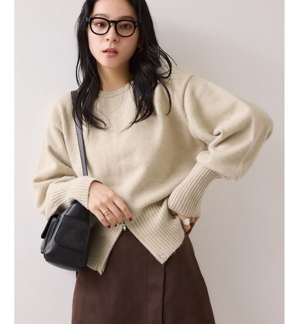 VIS「【WEB限定】裾ジップニットプルオーバー」|ニット・セーター|