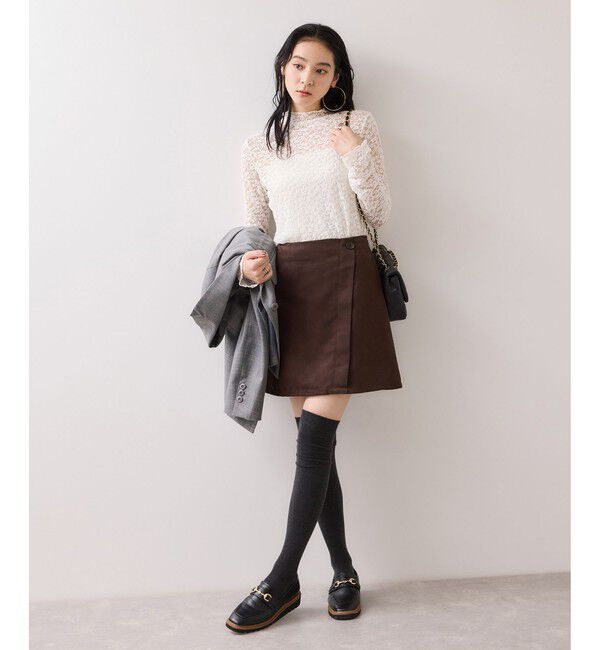 VIS「レースプチハイネックインナープルオーバー」|Tシャツ・カットソー|