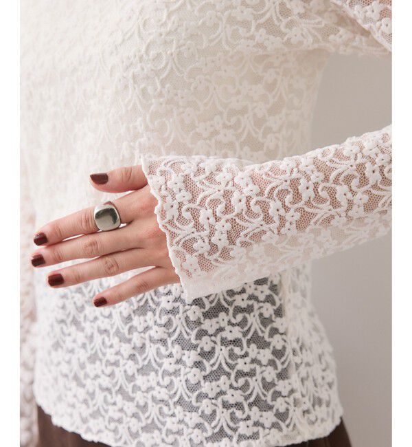 VIS「レースプチハイネックインナープルオーバー」|Tシャツ・カットソー|