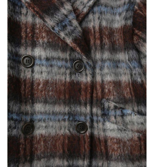 VIS「【WEB限定】シャギーミディ丈Pコート」|ピーコート|