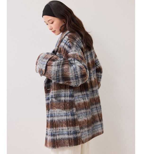 VIS「【WEB限定】シャギーミディ丈Pコート」|ピーコート|