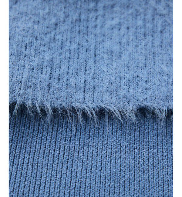 VIS「フェザーヤーンオフショルもちもちリブニット/イージーケア」|ニット・セーター|