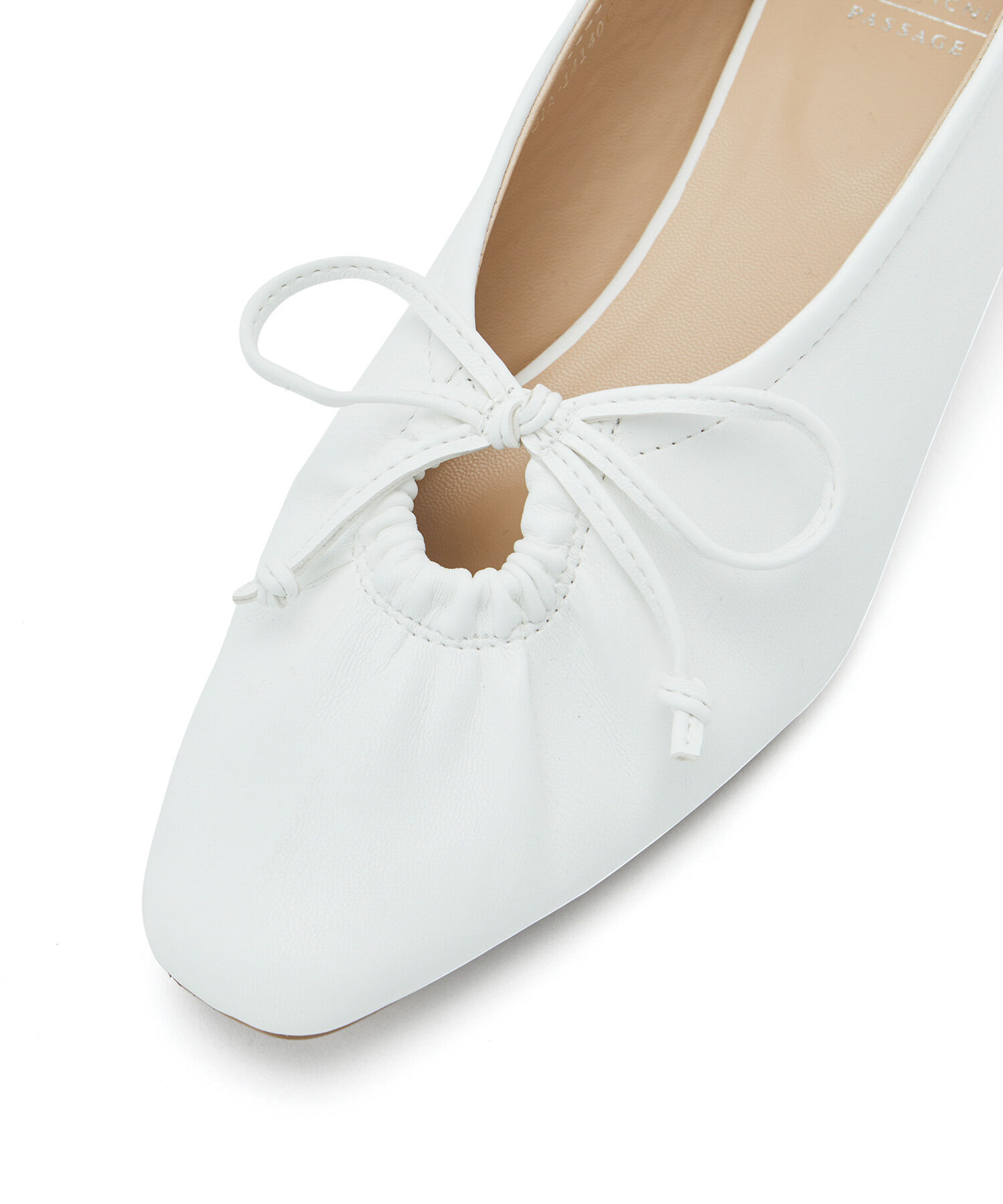 ROPE PICNIC PASSAGE「リボンギャザーミドルヒールパンプス」|パンプス|