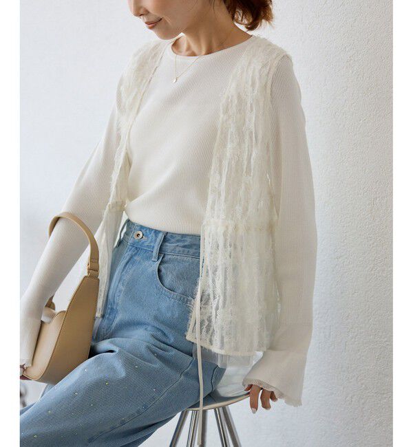 Rope&rsquo;Picnic「フリンジチュールジレ」|ベスト・ジレ|