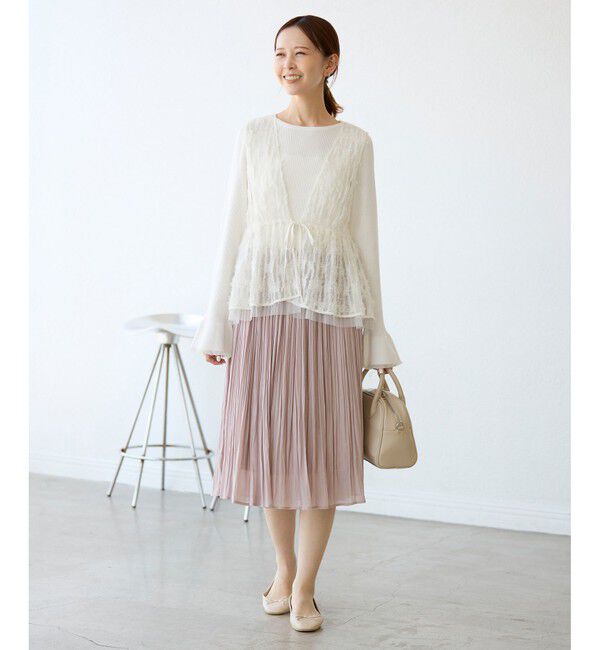 Rope&rsquo;Picnic「フリンジチュールジレ」|ベスト・ジレ|