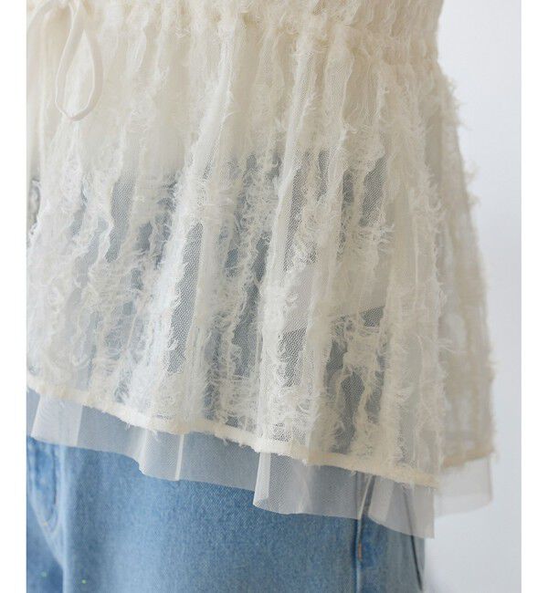 Rope&rsquo;Picnic「フリンジチュールジレ」|ベスト・ジレ|