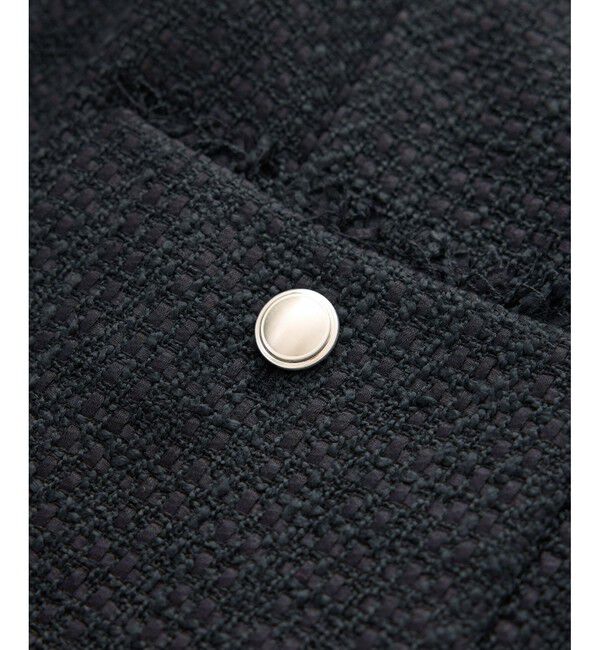 Rope&rsquo;Picnic「セレモニー・通勤対応/ツイードジャケット/リンクコーデ」|ノーカラージャケット|