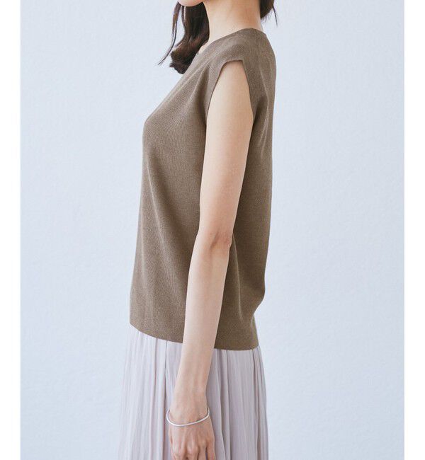 Rope&rsquo;Picnic「【洗濯機OK】LEVITAゼロスリーブサマーニットプルオーバー」|ニット・セーター|