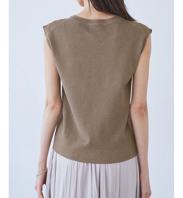 Rope&rsquo;Picnic「【洗濯機OK】LEVITAゼロスリーブサマーニットプルオーバー」|ニット・セーター|