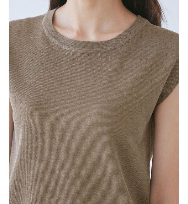 Rope&rsquo;Picnic「【洗濯機OK】LEVITAゼロスリーブサマーニットプルオーバー」|ニット・セーター|