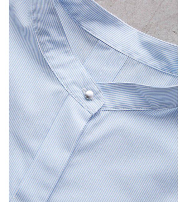 Rope&rsquo;Picnic「【UVカット・接触冷感・イージーケア】バンドカラーノースリーブシャツ/通勤対応」|シャツ・ブラウス|