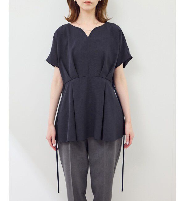 Rope&rsquo;Picnic「【接触冷感】ハートネックペプラムブラウス」|シャツ・ブラウス|