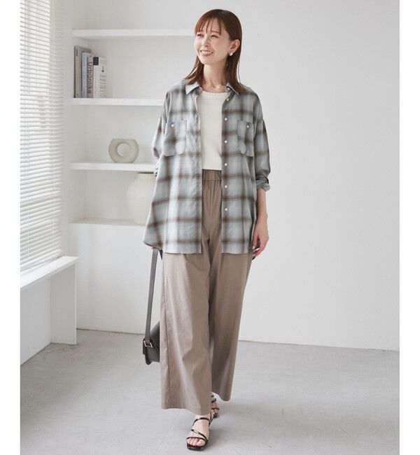 Rope&rsquo;Picnic「オンブレチェックシャツ/UVケア」|シャツ・ブラウス|