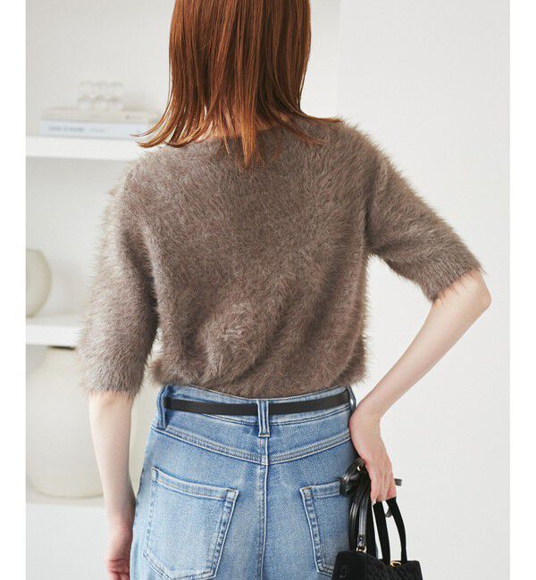 Rope&rsquo;Picnic「シャギーニットハーフスリーブプルオーバー」|ニット・セーター|