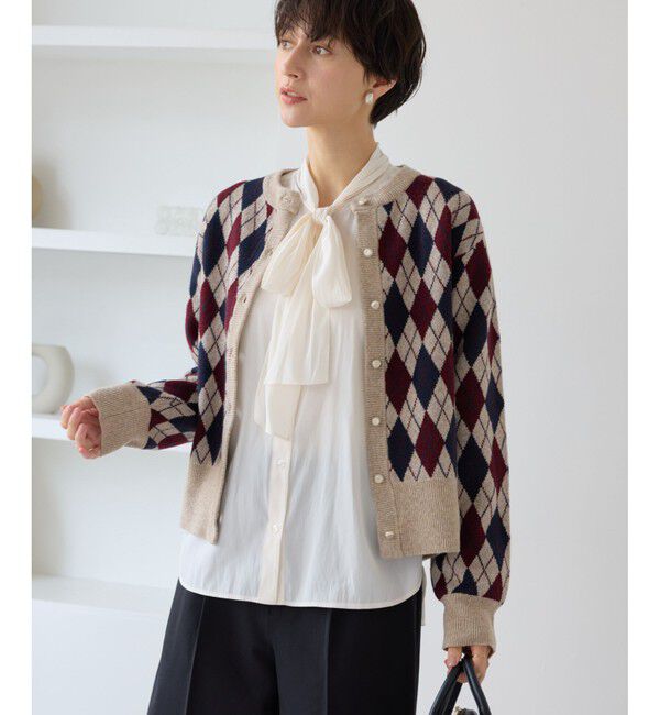 Rope&rsquo;Picnic「アーガイル柄アソートカーディガン」|カーディガン|