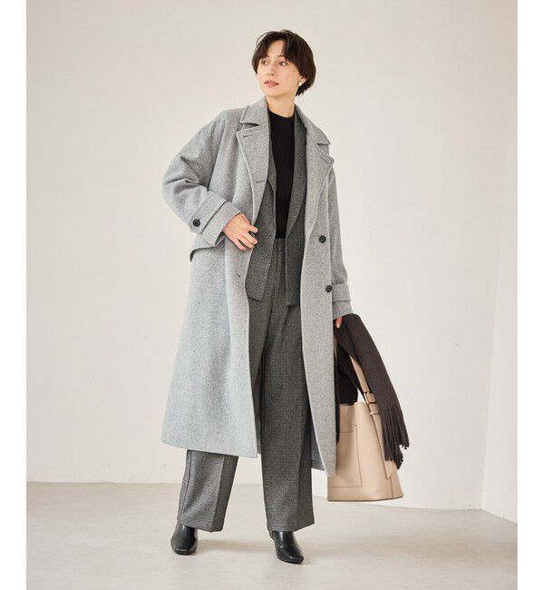 Rope&rsquo;Picnic「JAPAN FABRIC スタンドカラーロングコート/一部WEB限定カラー」|チェスターコート|