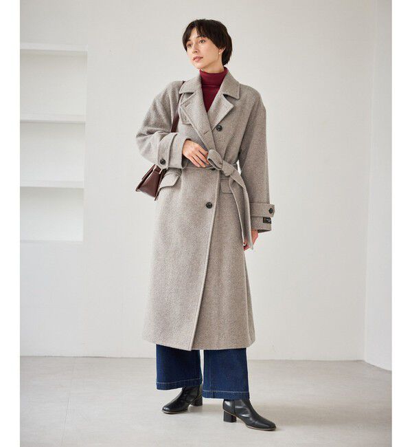 Rope&rsquo;Picnic「JAPAN FABRIC スタンドカラーロングコート/一部WEB限定カラー」|チェスターコート|