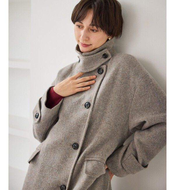 Rope&rsquo;Picnic「JAPAN FABRIC スタンドカラーロングコート/一部WEB限定カラー」|チェスターコート|