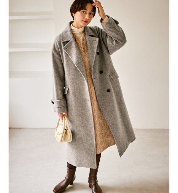 Rope&rsquo;Picnic「JAPAN FABRIC スタンドカラーロングコート/一部WEB限定カラー」|チェスターコート|