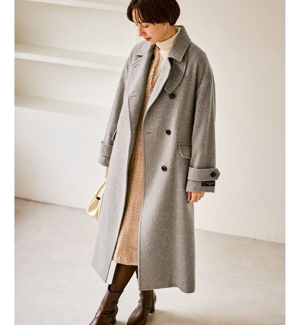 Rope&rsquo;Picnic「JAPAN FABRIC スタンドカラーロングコート/一部WEB限定カラー」|チェスターコート|