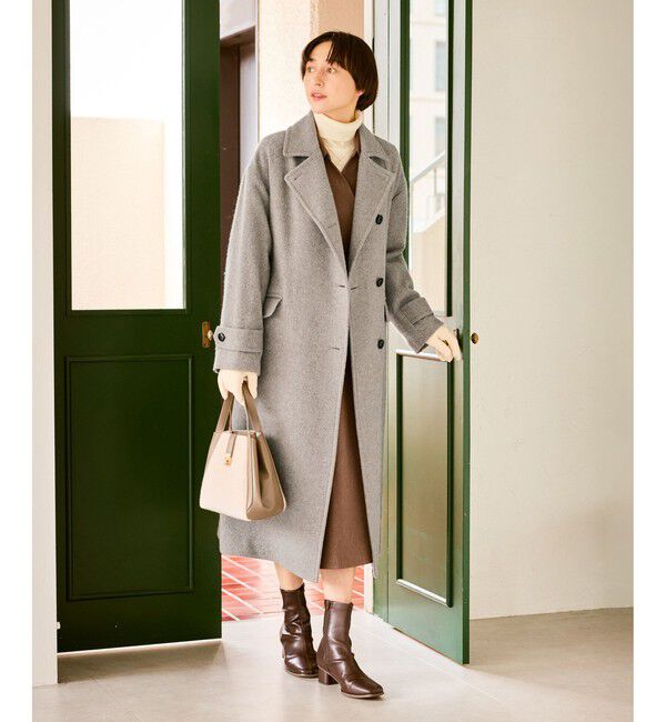 Rope&rsquo;Picnic「JAPAN FABRIC スタンドカラーロングコート/一部WEB限定カラー」|チェスターコート|