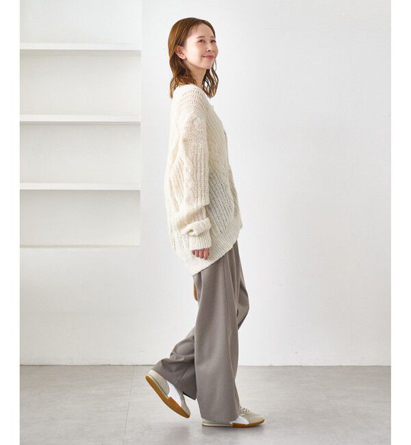 Rope&rsquo;Picnic「ゆるケーブル編みVネックニットカーディガン」|カーディガン|