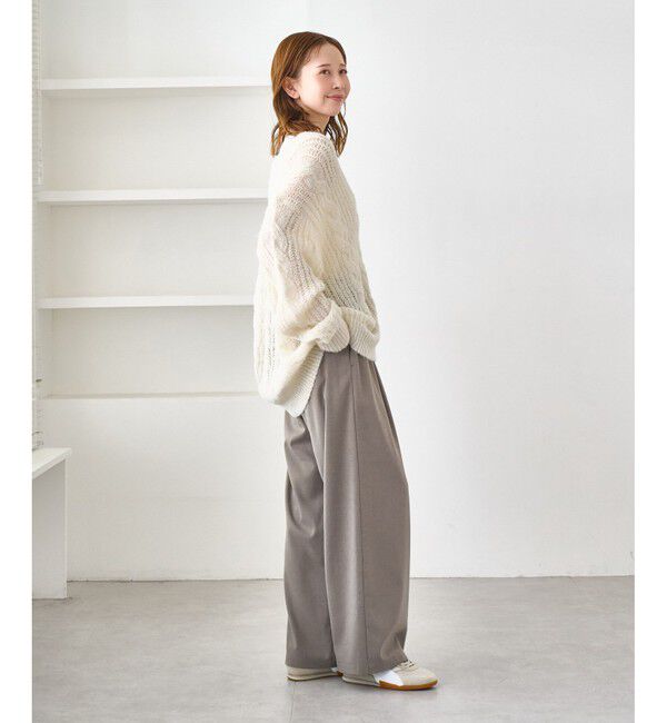 Rope&rsquo;Picnic「ゆるケーブル編みVネックニットカーディガン」|カーディガン|