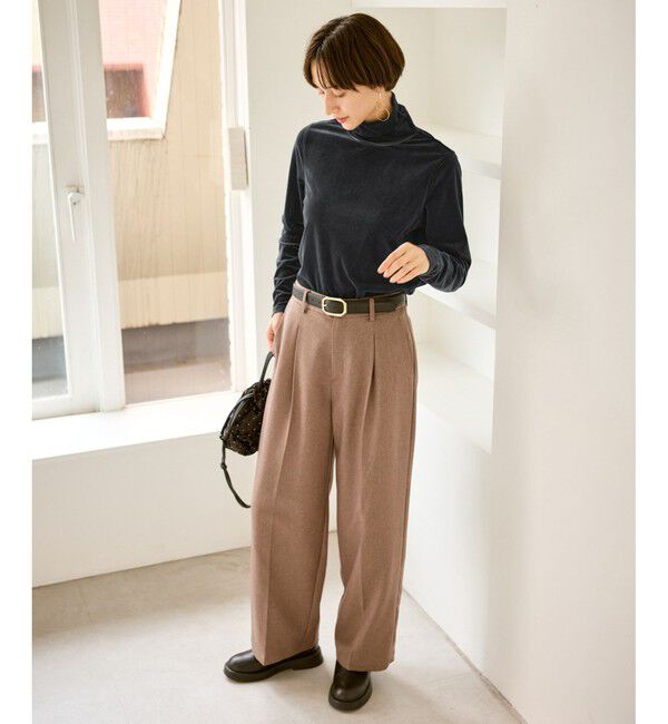 Rope&rsquo;Picnic「シアートリコットベロアタートルトップス」|Tシャツ・カットソー|