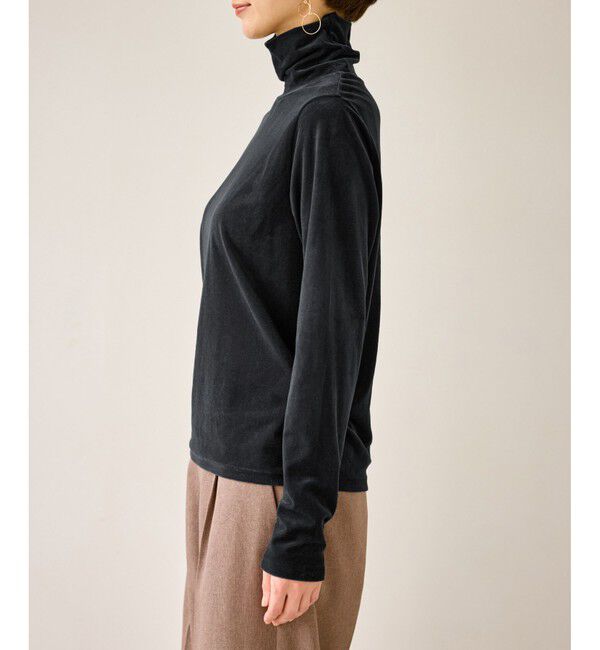 Rope&rsquo;Picnic「シアートリコットベロアタートルトップス」|Tシャツ・カットソー|