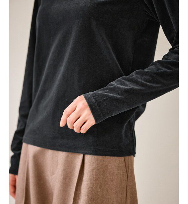 Rope&rsquo;Picnic「シアートリコットベロアタートルトップス」|Tシャツ・カットソー|