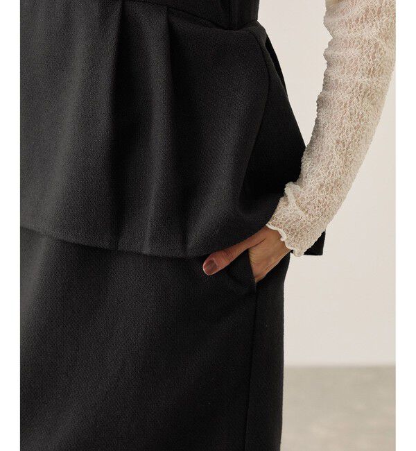 Rope&rsquo;Picnic「【新色追加】レイヤード風ペプラムジャンパースカート」|ワンピース|