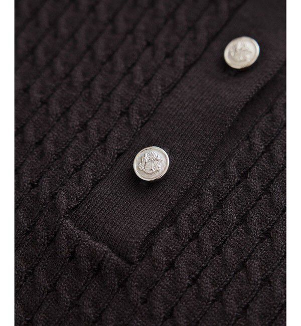 Rope&rsquo;Picnic「ポロカラーミニケーブルニット/イージーケア」|ニット・セーター|