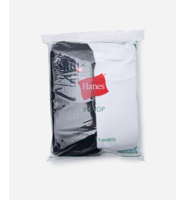 ADAM ET ROPE'「【Hanes for BIOTOP】RECYCLE COTTON MOCK NECK T-SHIRTS（2枚パック）/Unisex」|Tシャツ・カットソー|