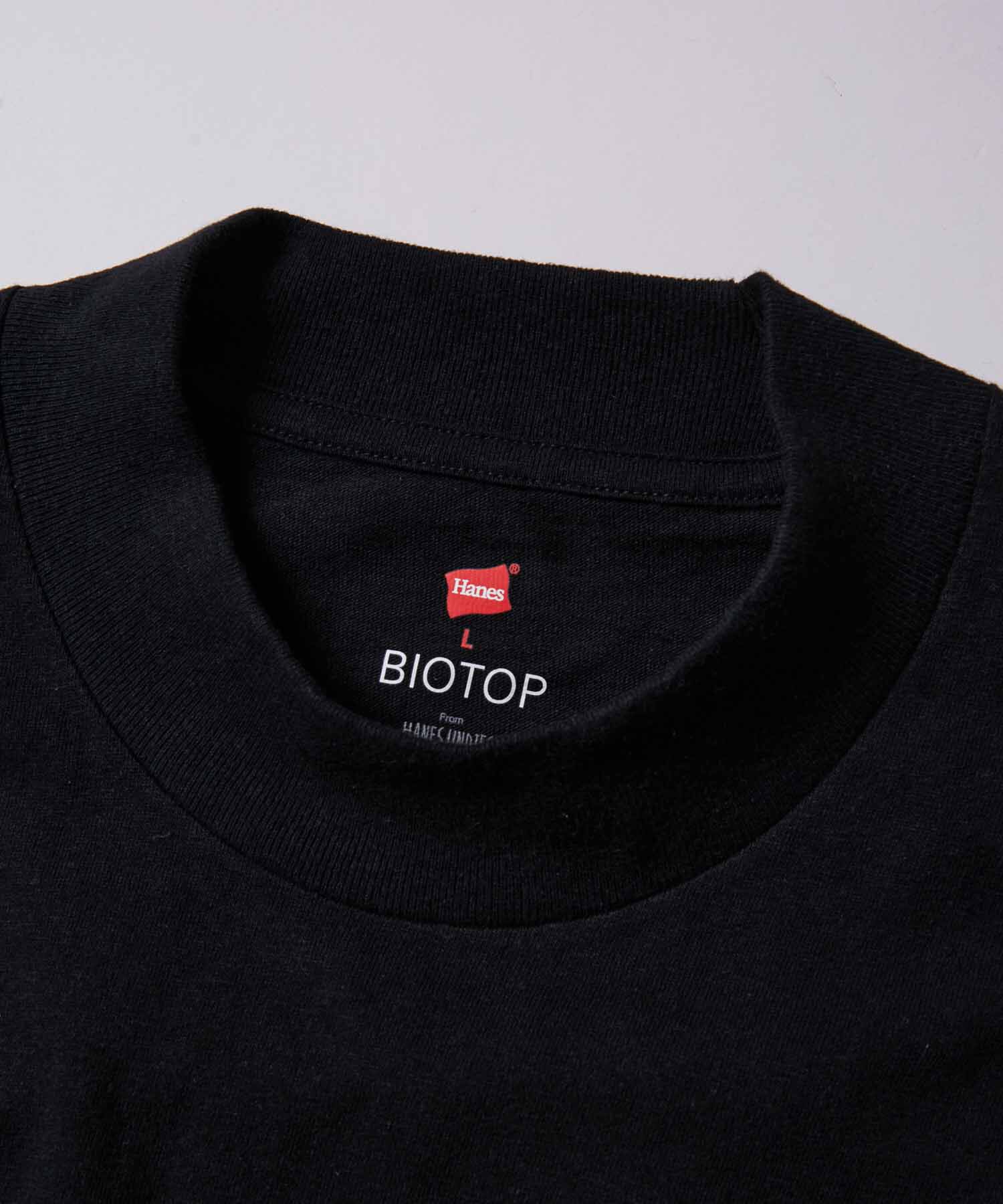 ADAM ET ROPE'「【Hanes for BIOTOP】RECYCLE COTTON MOCK NECK T-SHIRTS（2枚パック）/Unisex」|Tシャツ・カットソー|