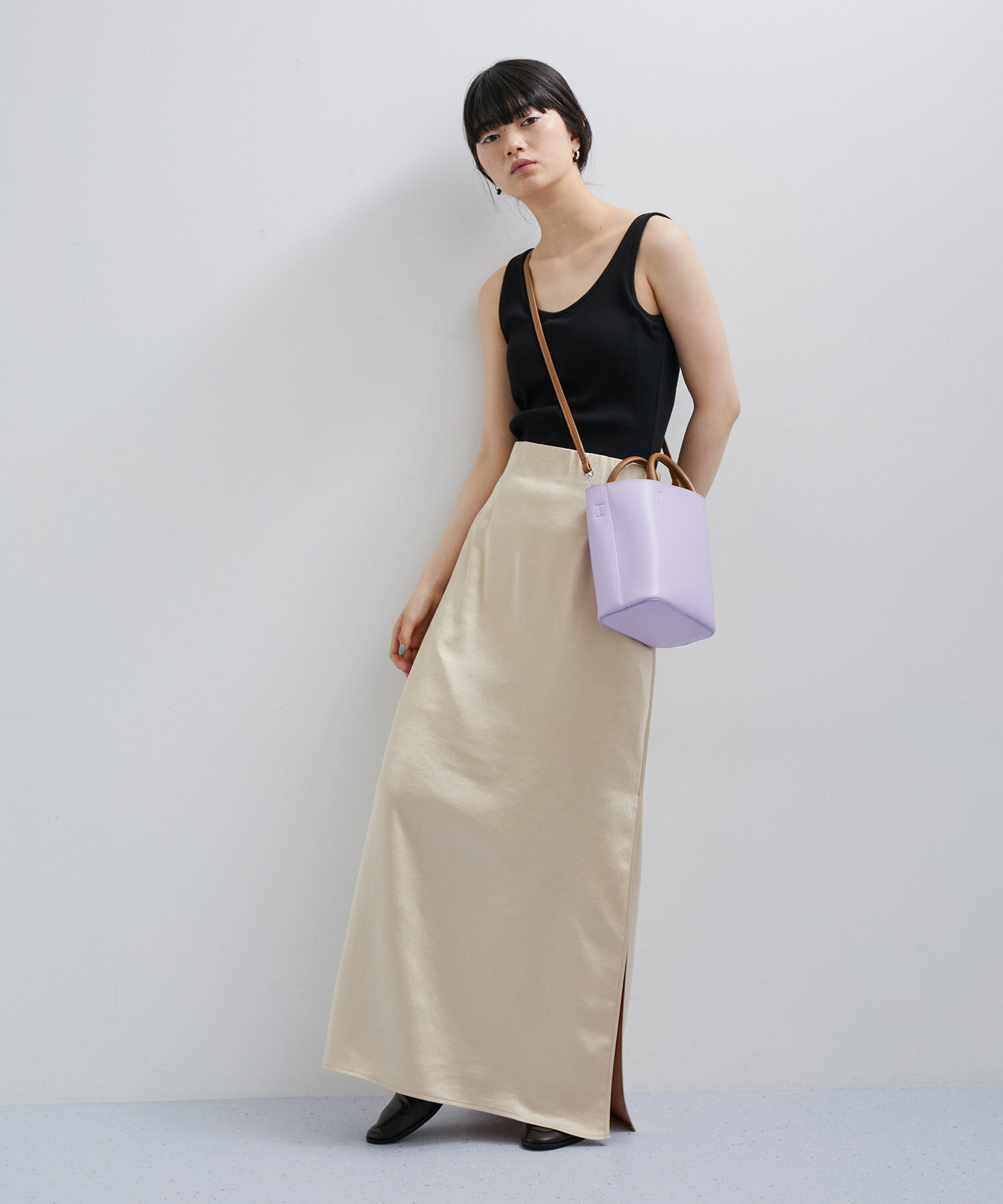 ADAM ET ROPE'「【逸品】バックオープンタンクトップ」|タンクトップ|