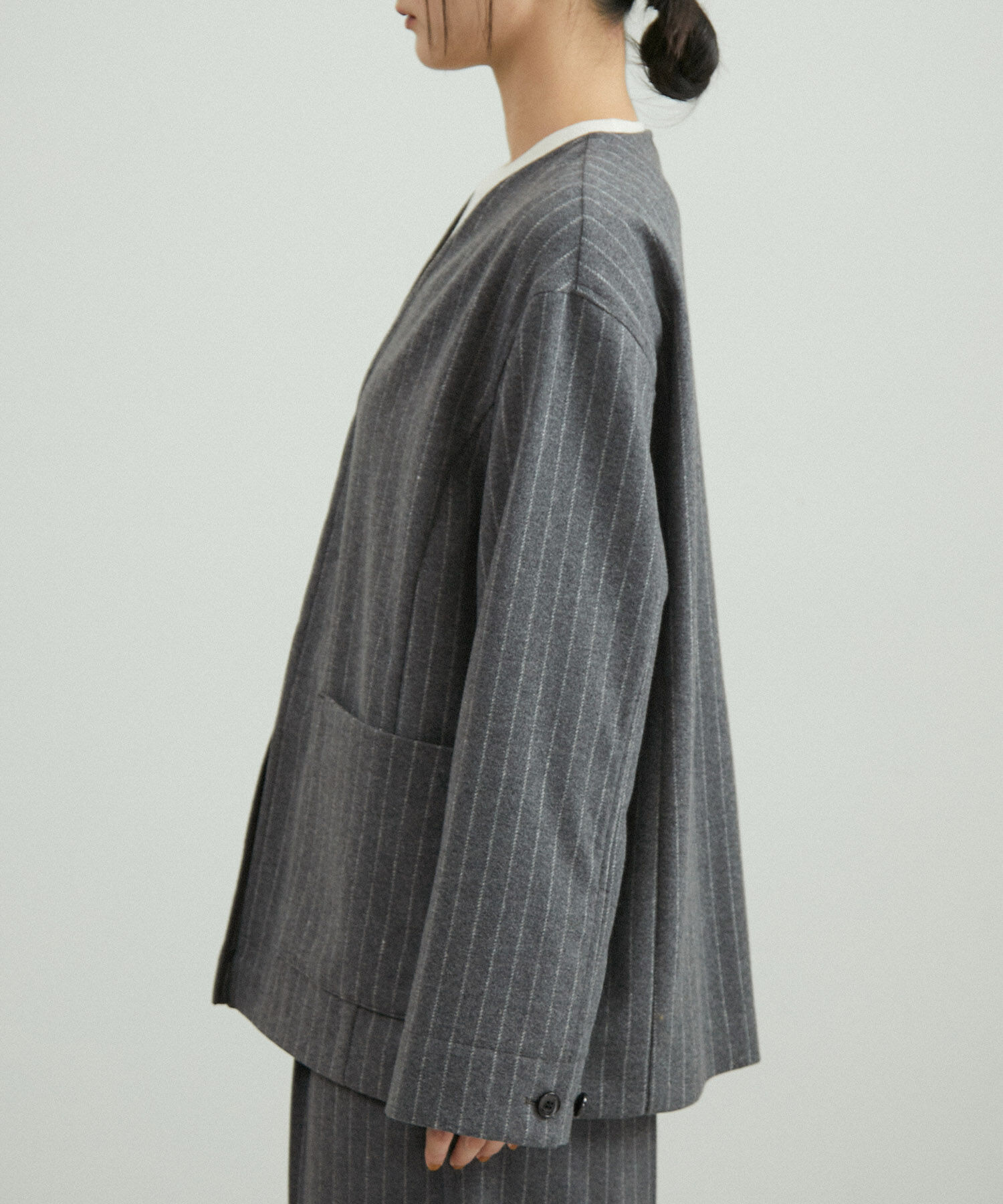 ADAM ET ROPE'「【サステナブル】ウールmixシャツカーディガン」|カーディガン|