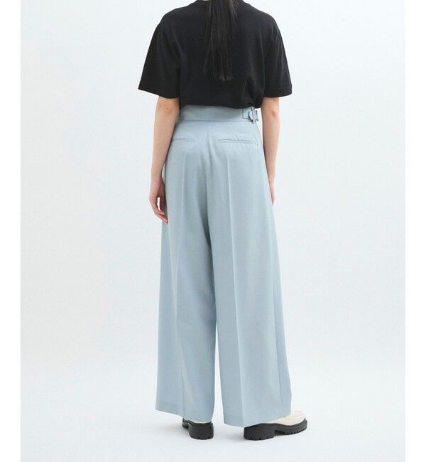 ADAM ET ROPE'「【防シワ】・【洗える】2タックワイドスラックス」|スラックス|