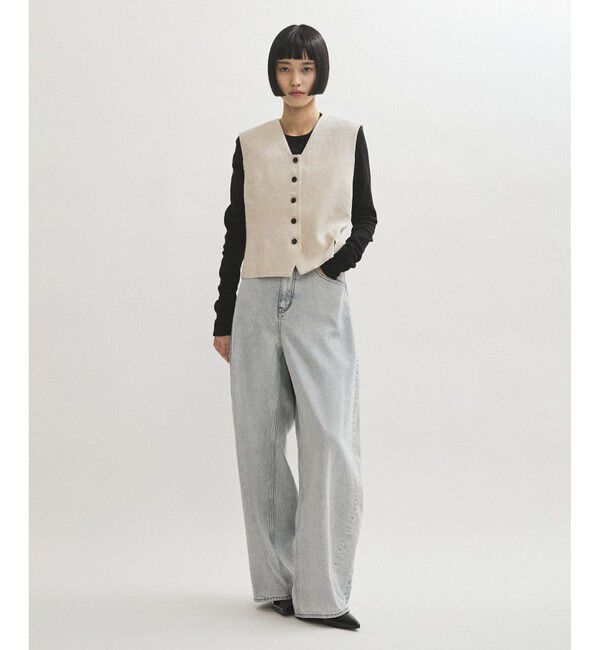 ADAM ET ROPE'「【サステナブル】バックタックワイドデニム」|デニム|