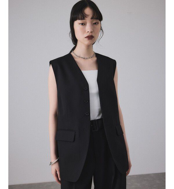 ADAM ET ROPE'「NIKKE GABARDINE GILET」|ベスト・ジレ|