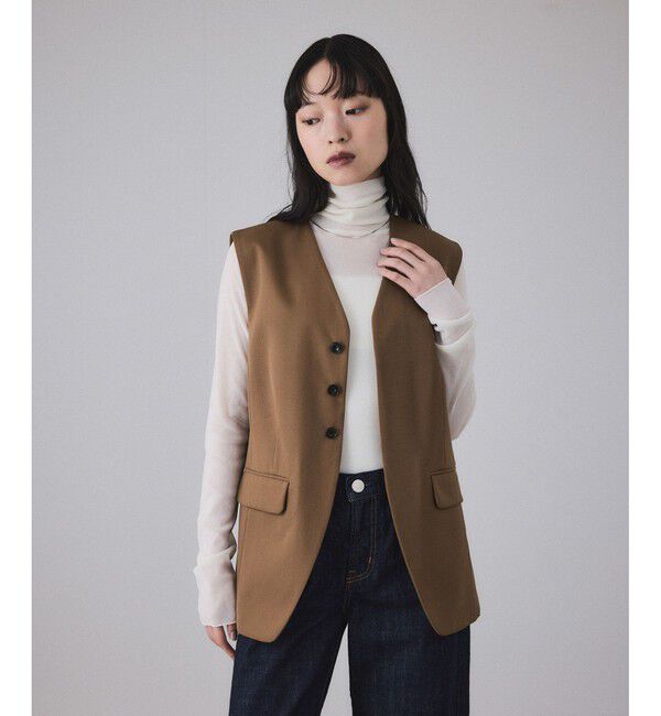ADAM ET ROPE'「NIKKE GABARDINE GILET」|ベスト・ジレ|