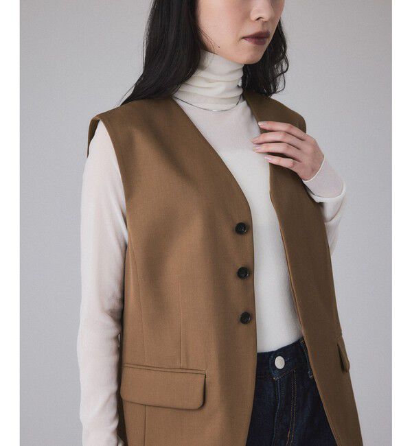 ADAM ET ROPE'「NIKKE GABARDINE GILET」|ベスト・ジレ|