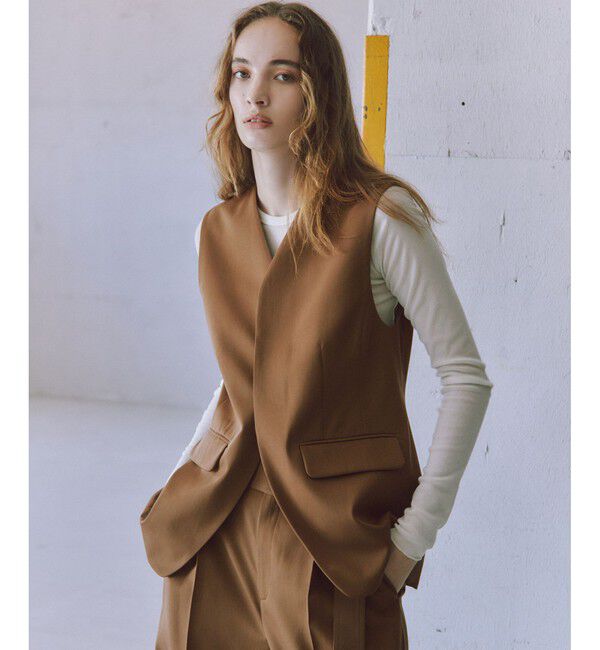 ADAM ET ROPE'「NIKKE GABARDINE GILET」|ベスト・ジレ|